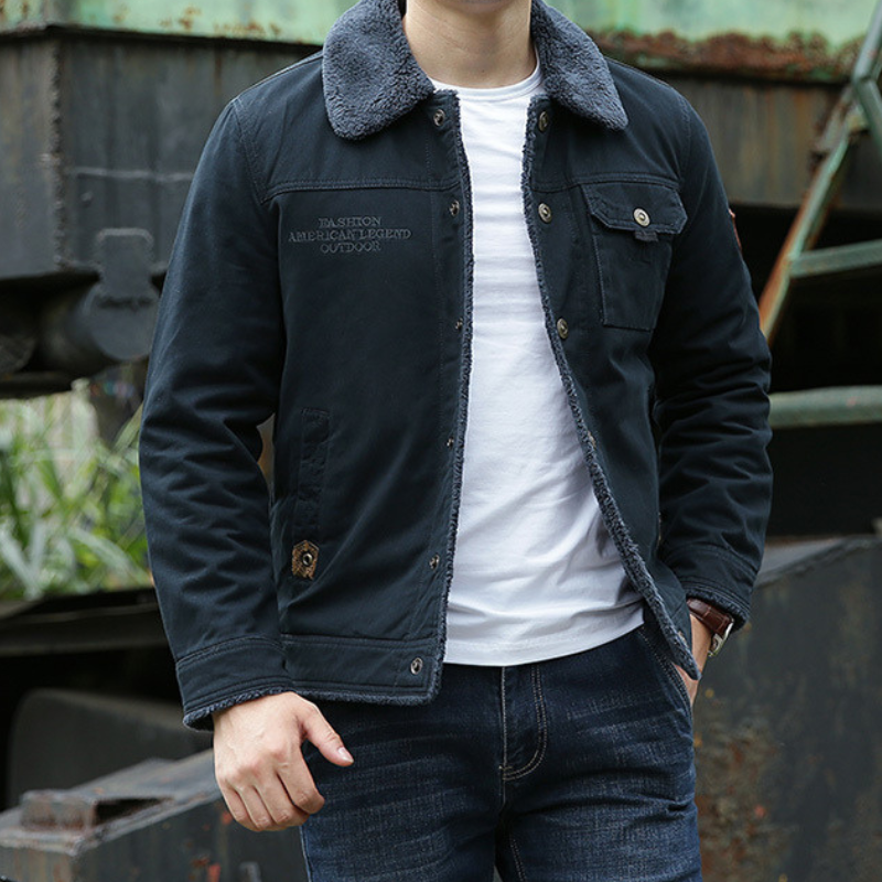 Sherpa-Lined Denim Jacket | Warm and Durable | Timeless Style