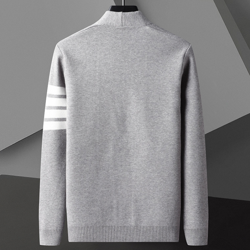 Striped Sleeve Cardigan | Slim-Fit | Modern and Stylish