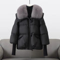 Puffer Jacket | Oversized Collar & Ribbed Cuffs | Winter Chic