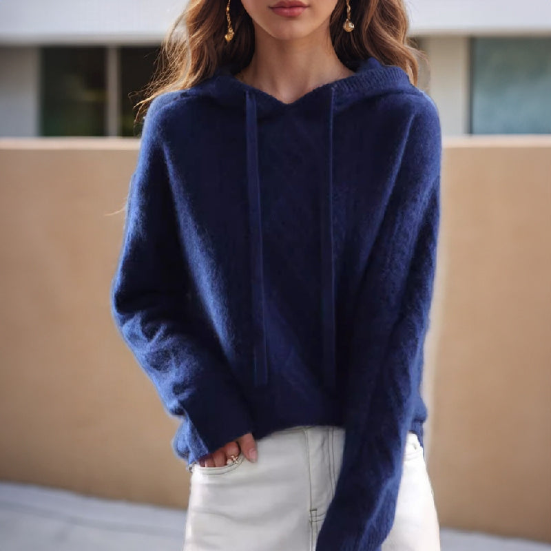 Cable-Knit Hoodie Sweater | Acrylic | Warm and Stylish