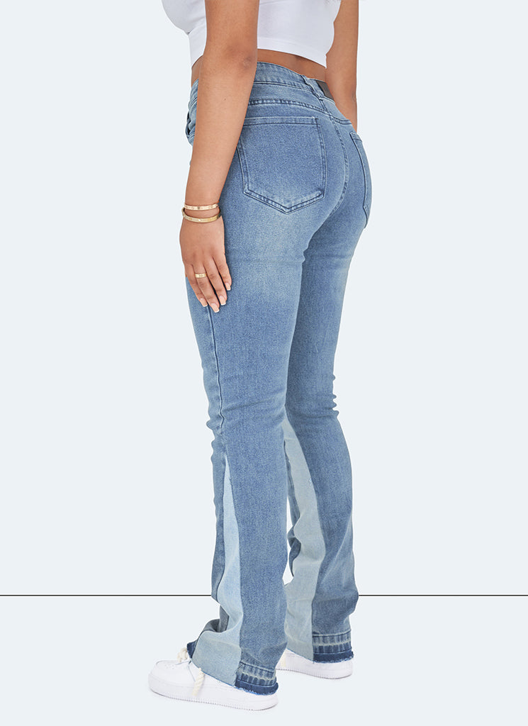 Split-Hem High-Waisted Jeans | Slim Fit | Stylish and Comfortable