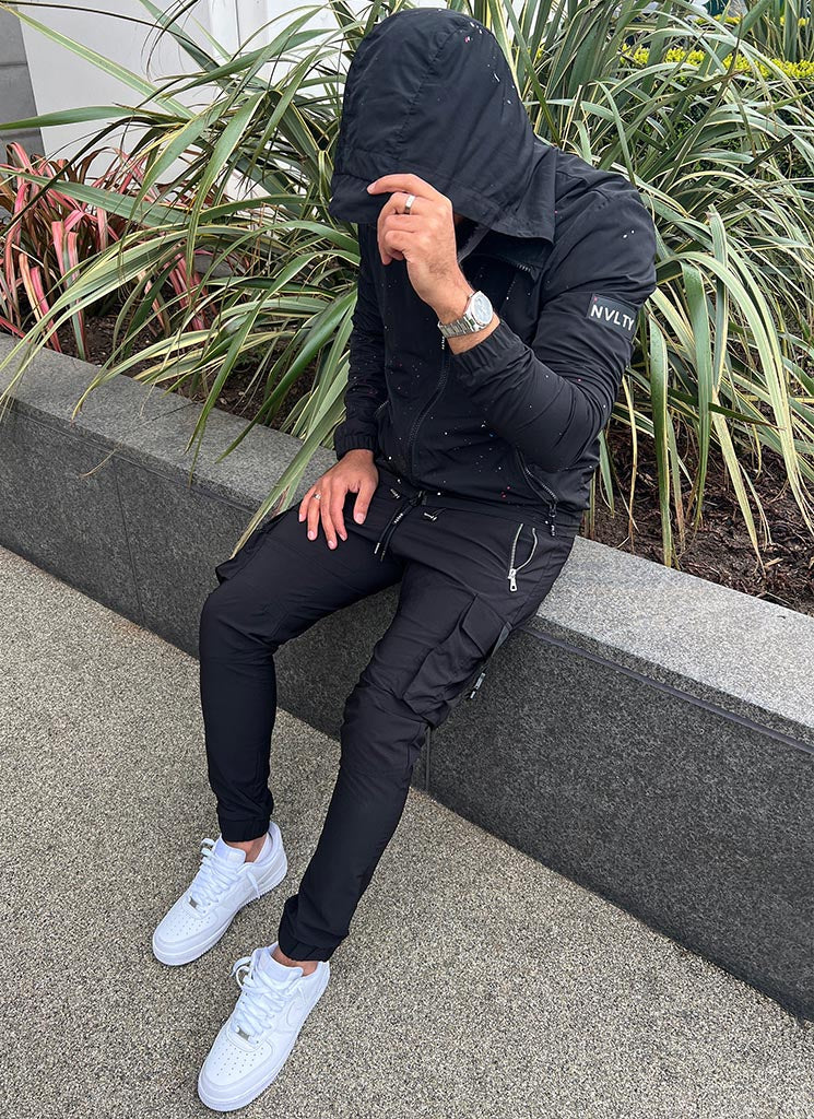 Lightweight Hooded Jacket | Subtle Splatter Design | Sleek and Comfortable