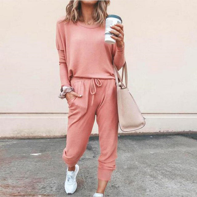 Two-Piece Lounge Set | Polyester & Spandex | Comfortable and Versatile