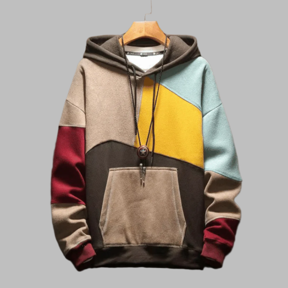 Patchwork Hoodie | Colour Block Design | Casual Streetwear