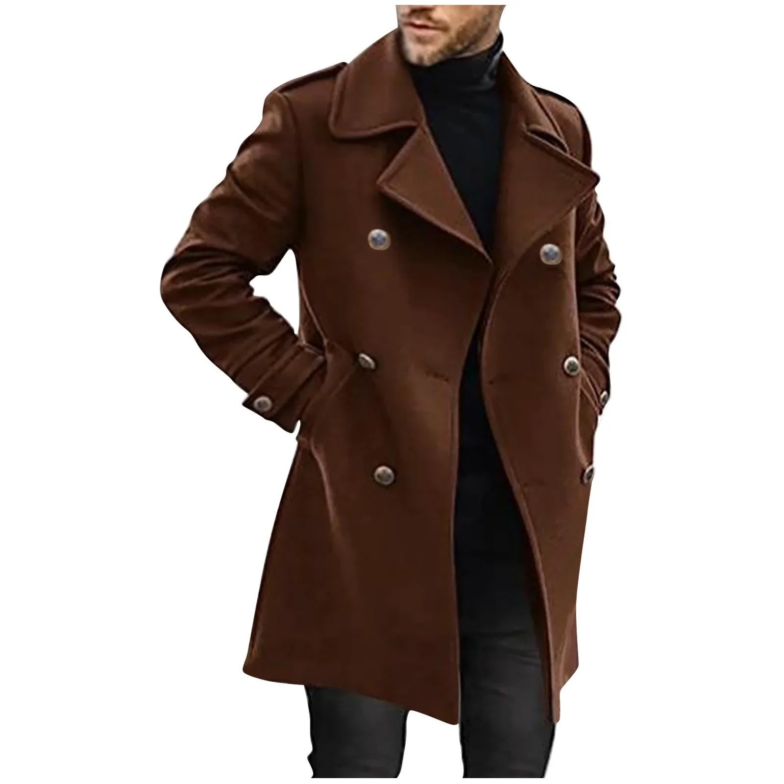 Double-Breasted Trench Coat | Wool Blend | Timeless and Sophisticated