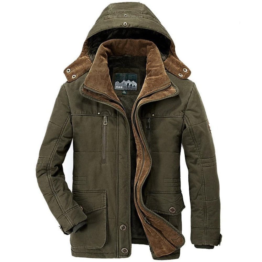 Hooded Winter Parka Coat | Inner Fleece, Windproof Design | Cold Weather Wear