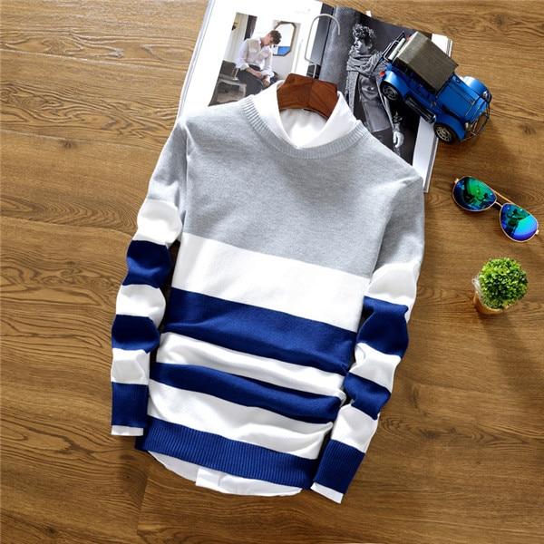 Striped Color-Block Sweater | Cotton Blend | Vibrant Winter Style