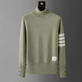 Ribbed Turtleneck Sweater | Striped Detail | Warm and Stylish