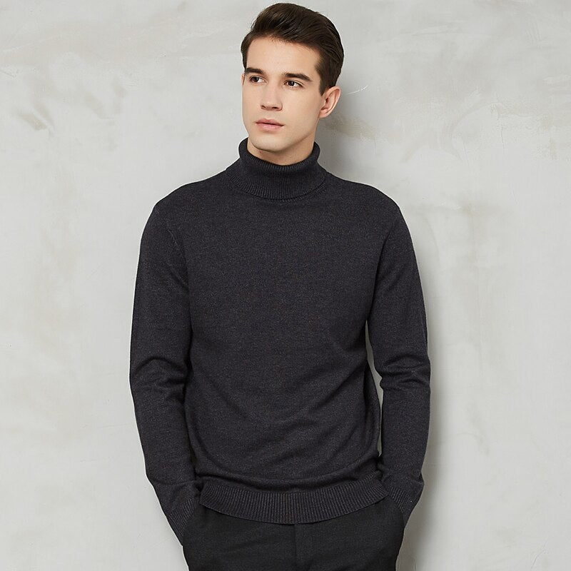 Classic Turtleneck Sweater | Cotton Blend | Slim Fit