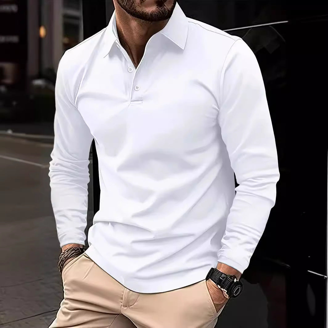 Long-Sleeve Polo Shirt | Slim Fit | Smart-Casual Style