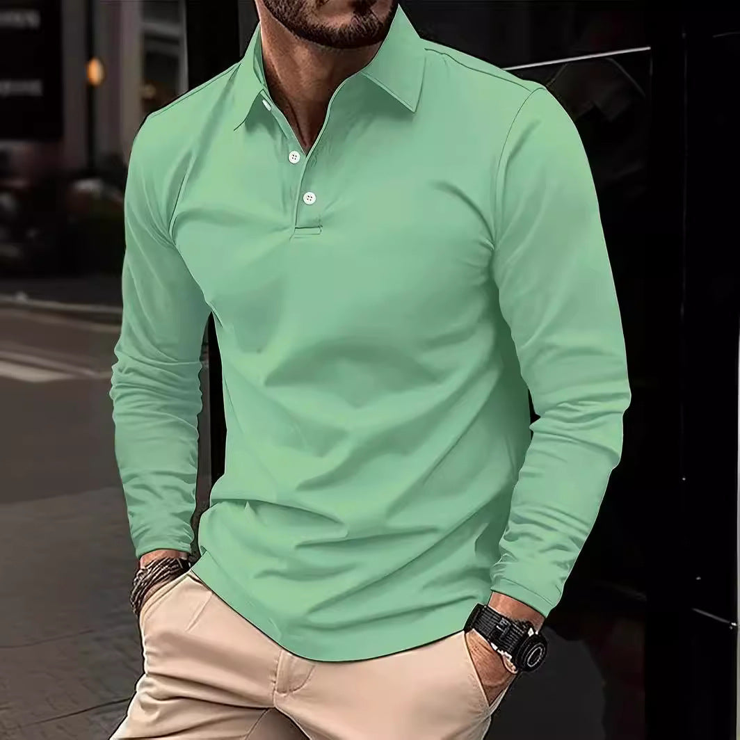 Long-Sleeve Polo Shirt | Slim Fit | Smart-Casual Style