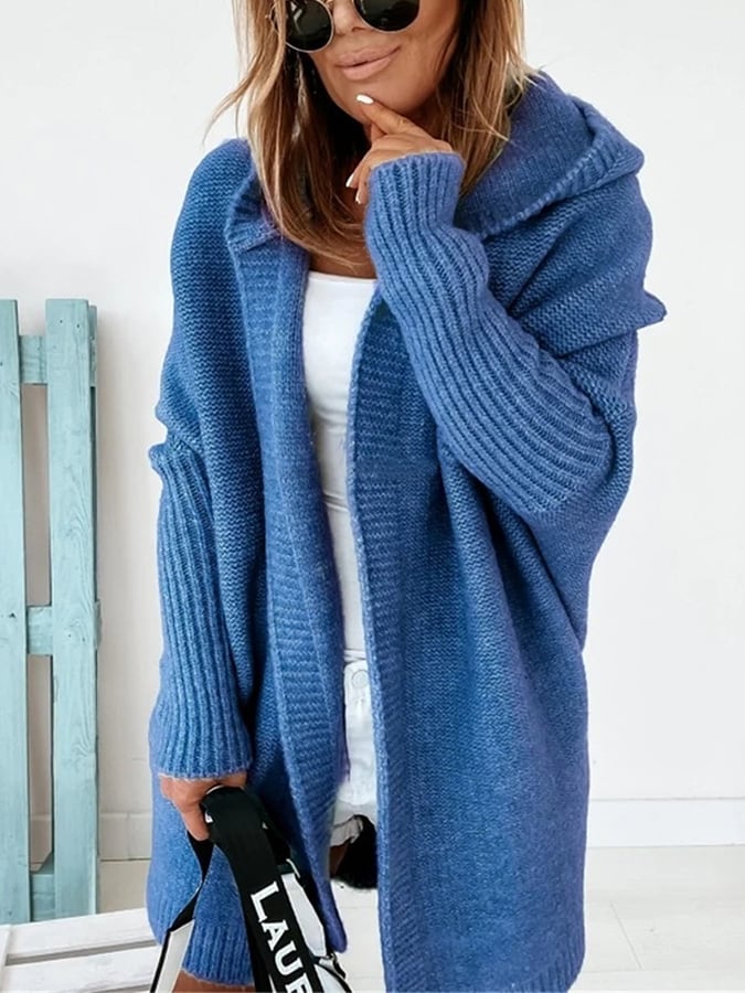 Oversized Hooded Cardigan | Soft Knit | Cozy & Stylish