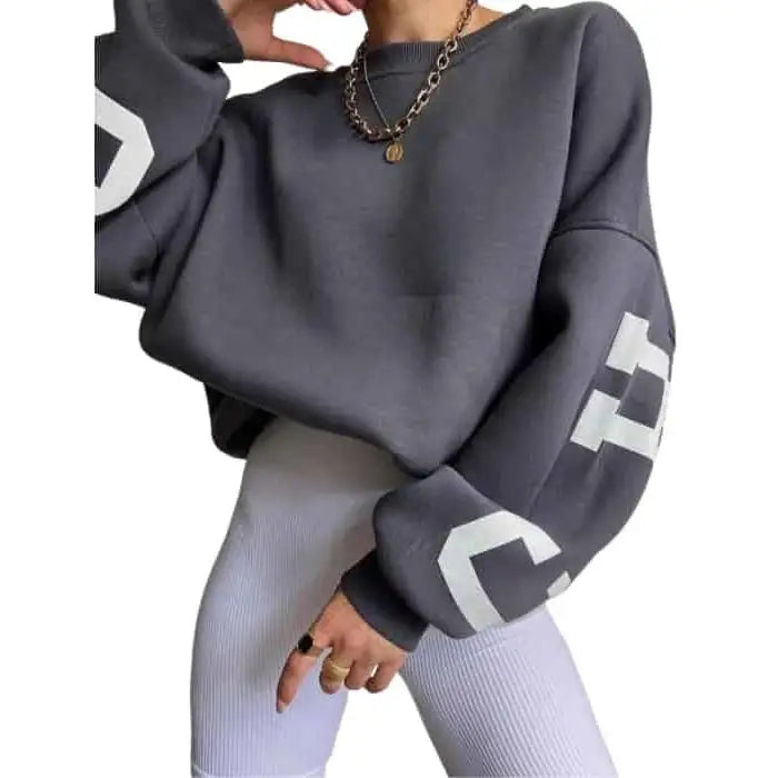 Oversized Graphic Sweatshirt | Bold Lettering | Casual Comfort