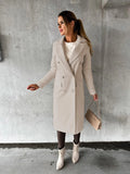 Tailored Long Coat | Double-Breasted Elegance | Wool Blend