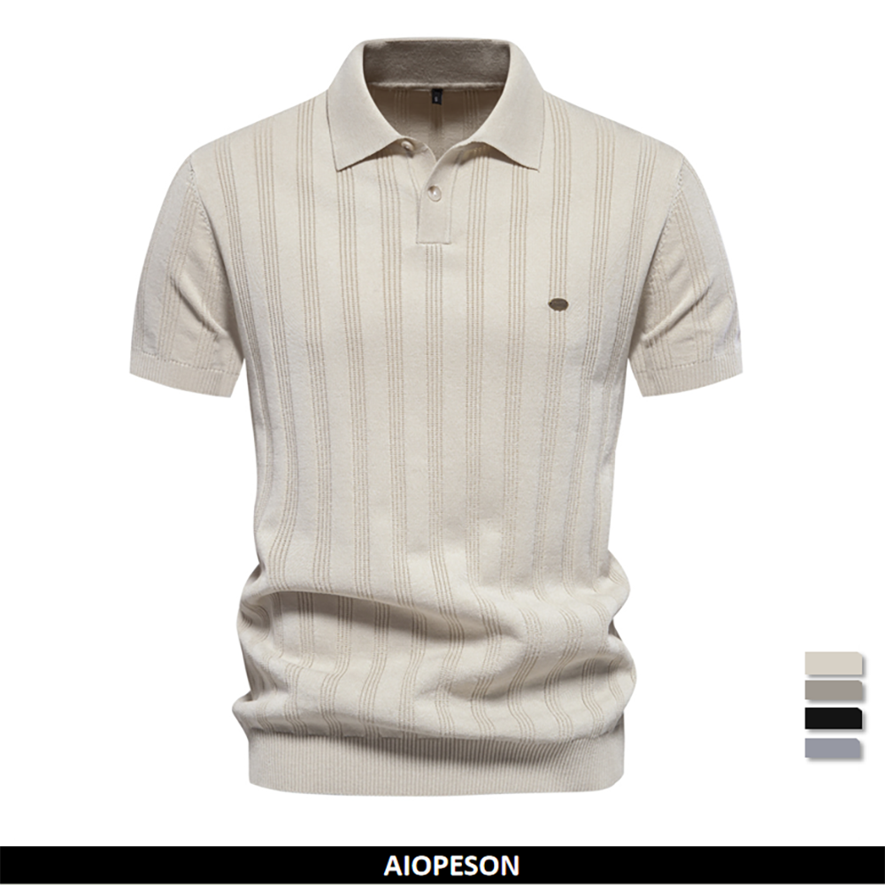 Knitted Polo Shirt | Soft Cotton Blend | Timeless Smart-Casual Style