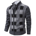 Plaid Knitted Cardigan | Cotton Blend | Timeless Design