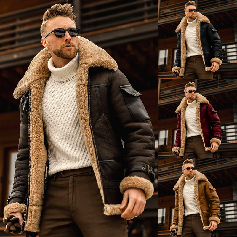 Aviator Shearling Jacket | Faux Leather | Warm and Stylish