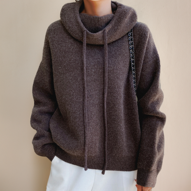 Cozy Knit Hoodie | High Neck | Warm and Relaxed Fit
