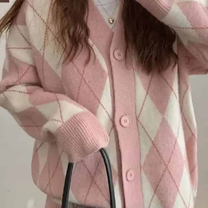 Argyle Knit Cardigan | Button-Down | Timeless Style