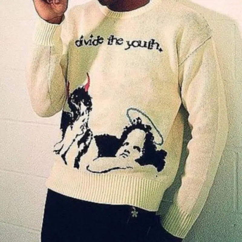 Graphic Knit Sweater | Artistic Design | Regular Fit