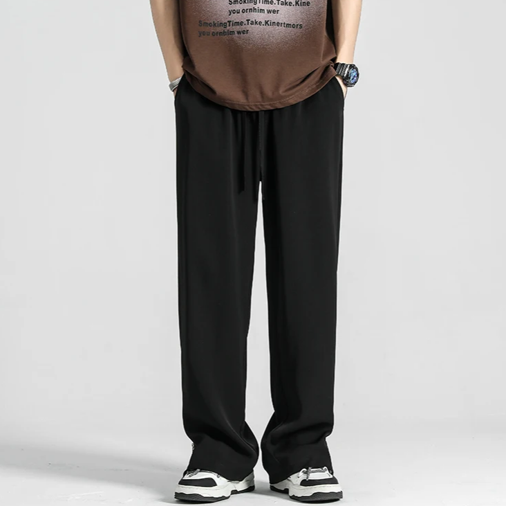 Wide-Leg Lounge Pants | Soft Polyester | Relaxed Fit