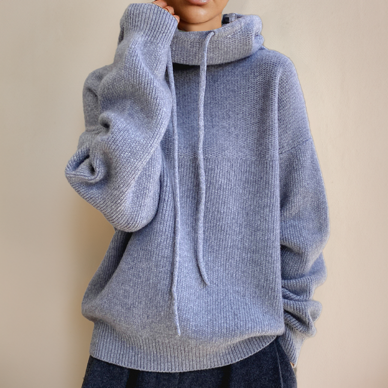 Cozy Knit Hoodie | High Neck | Warm and Relaxed Fit