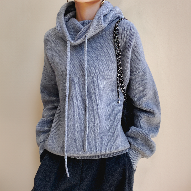 Cozy Knit Hoodie | High Neck | Warm and Relaxed Fit