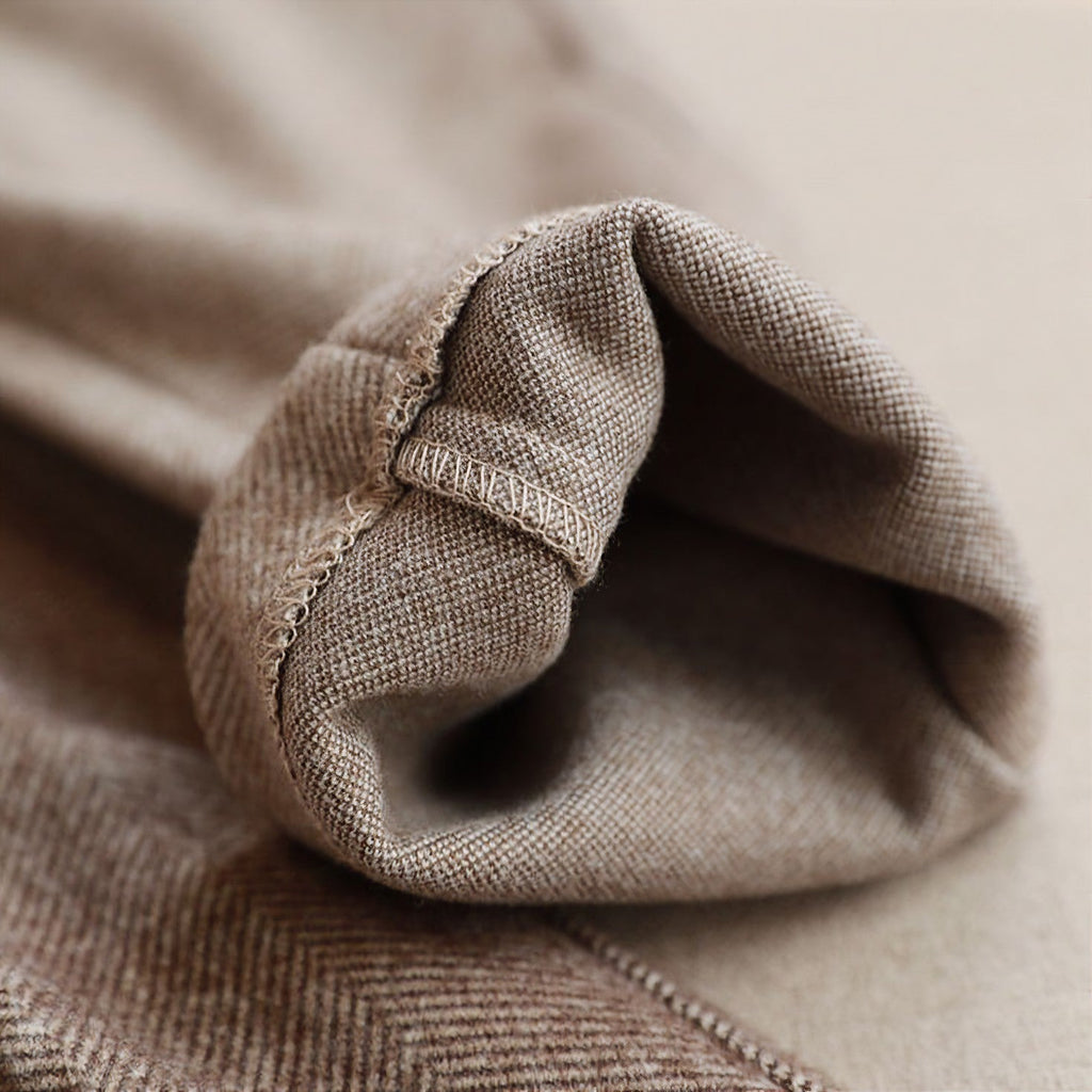 High-Waisted Wool Blend Pants | Tailored Fit | Warm Winter Trousers