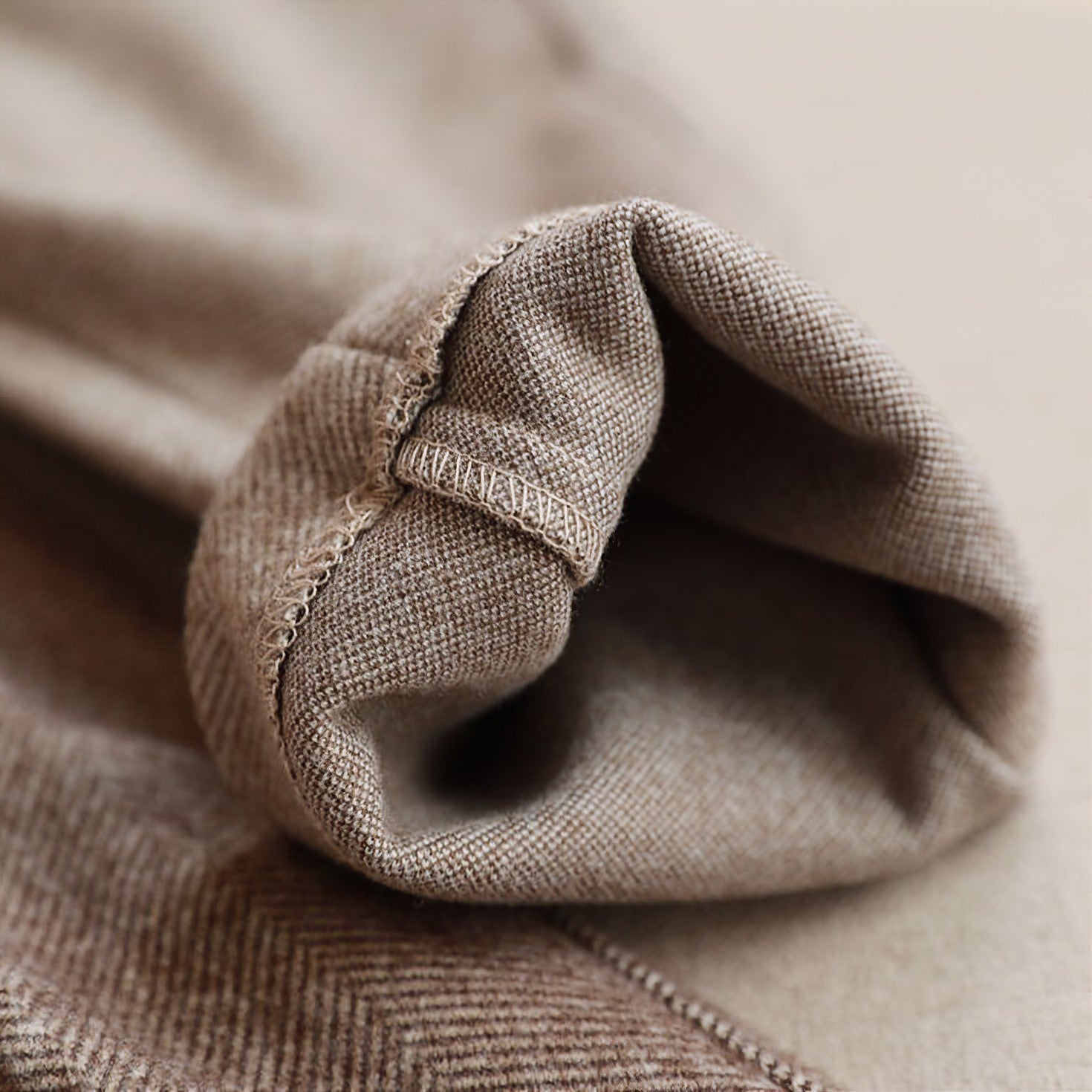 High-Waisted Wool Blend Pants | Tailored Fit | Warm Winter Trousers