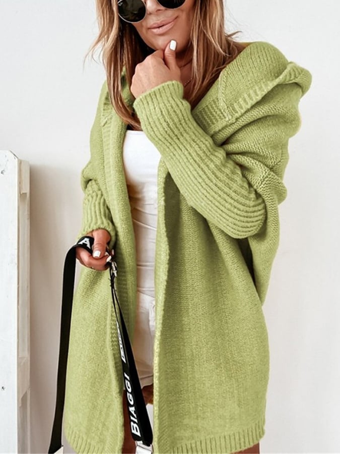 Oversized Hooded Cardigan | Soft Knit | Cozy & Stylish