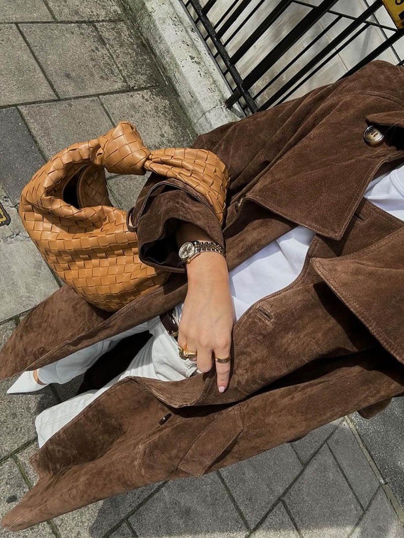 Trench Coat | Faux Suede Finish | Everyday & Formal Wear