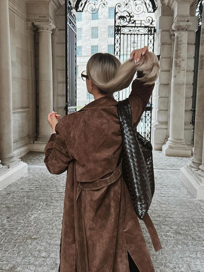 Trench Coat | Faux Suede Finish | Everyday & Formal Wear