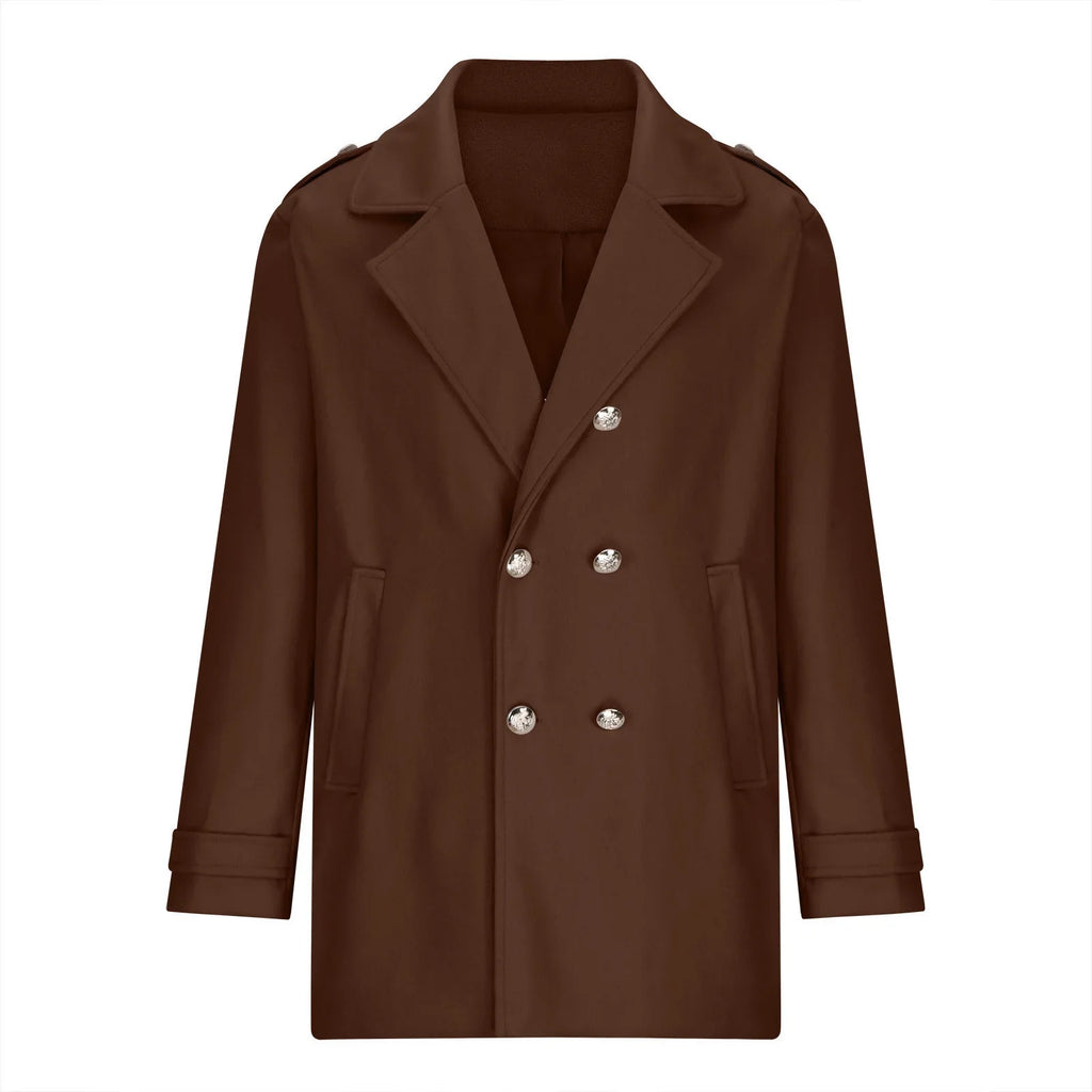 Double-Breasted Trench Coat | Wool Blend | Timeless and Sophisticated