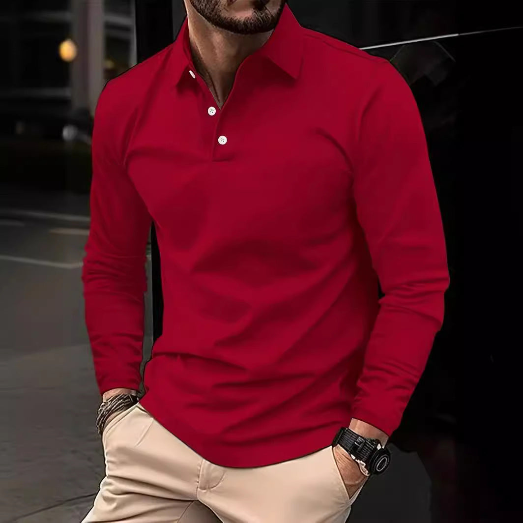 Long-Sleeve Polo Shirt | Slim Fit | Smart-Casual Style