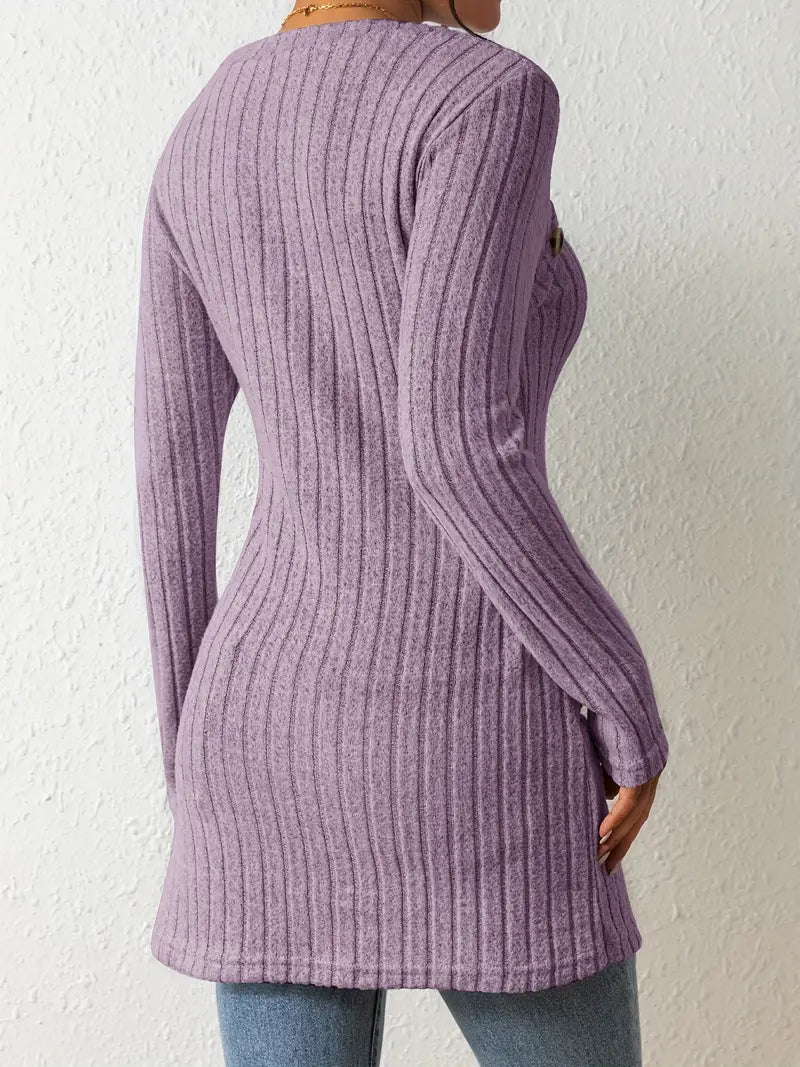 Ribbed Knit Sweater | Long-Sleeve | Stylish and Comfortable