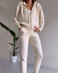 Casual Two-Piece Set | Cable Knit Design | Relaxed Loungewear