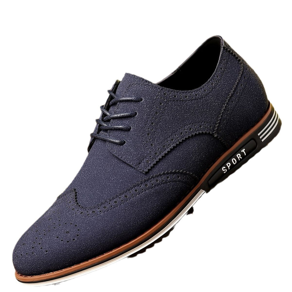 Men's Low-Top Suede Shoes | Matte Finish, Casual Design | Everyday and Semi-Formal Wear
