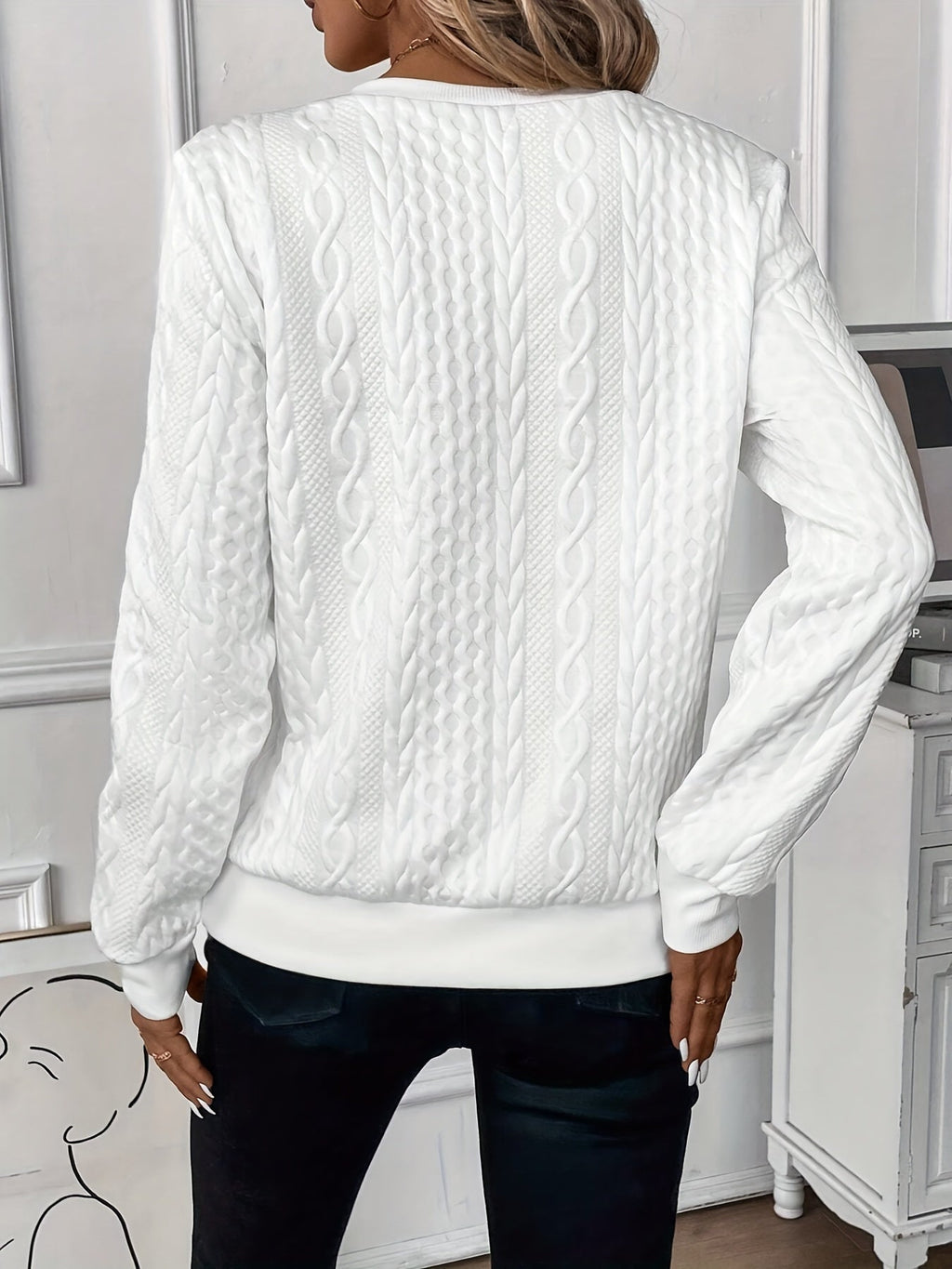 Zip-Neck Knit Pullover | Textured Design | Cozy and Chic