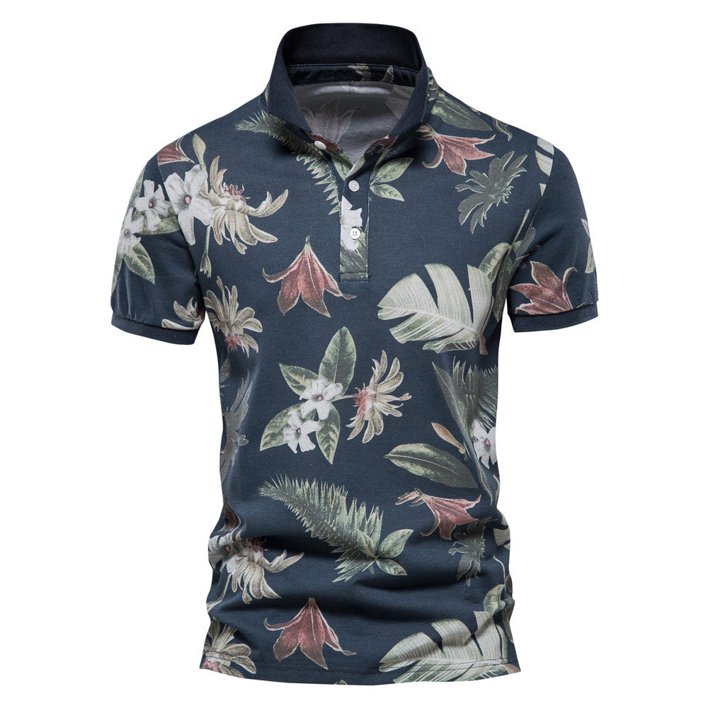 Men's Tropical Floral Polo Shirt | Casual & Stylish | Summer Essential