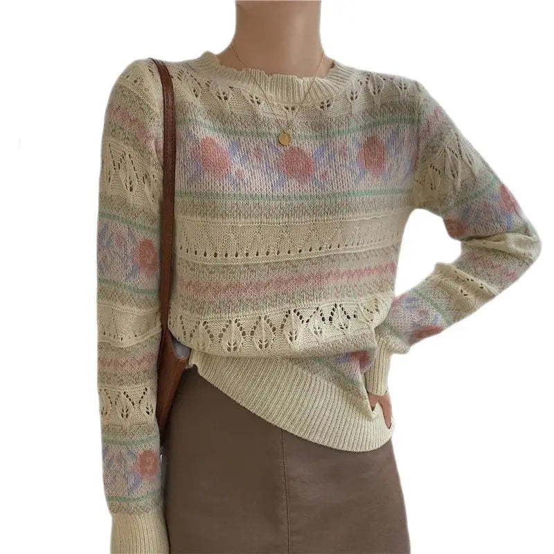 Fair Isle Floral Knit Sweater | Timeless Design | Cozy Fit