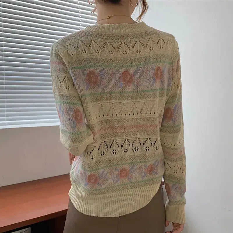 Fair Isle Floral Knit Sweater | Timeless Design | Cozy Fit