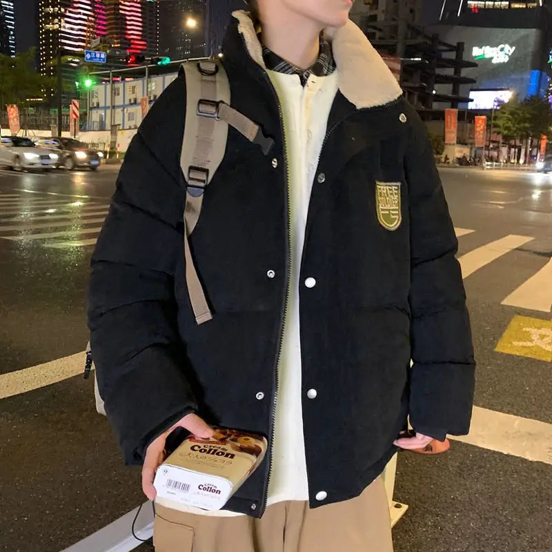 Padded Winter Jacket with Badge | Polyester | Warm and Stylish