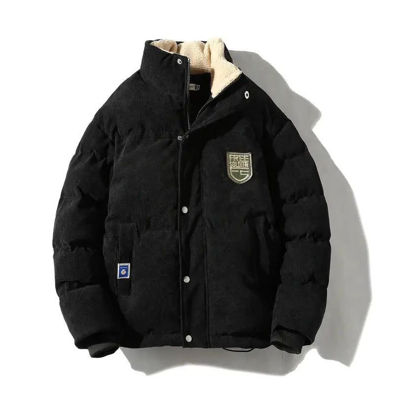 Padded Winter Jacket with Badge | Polyester | Warm and Stylish