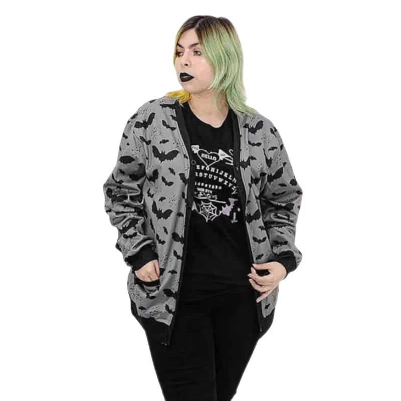 Bat Cardigan | Gothic Design | Relaxed Fit