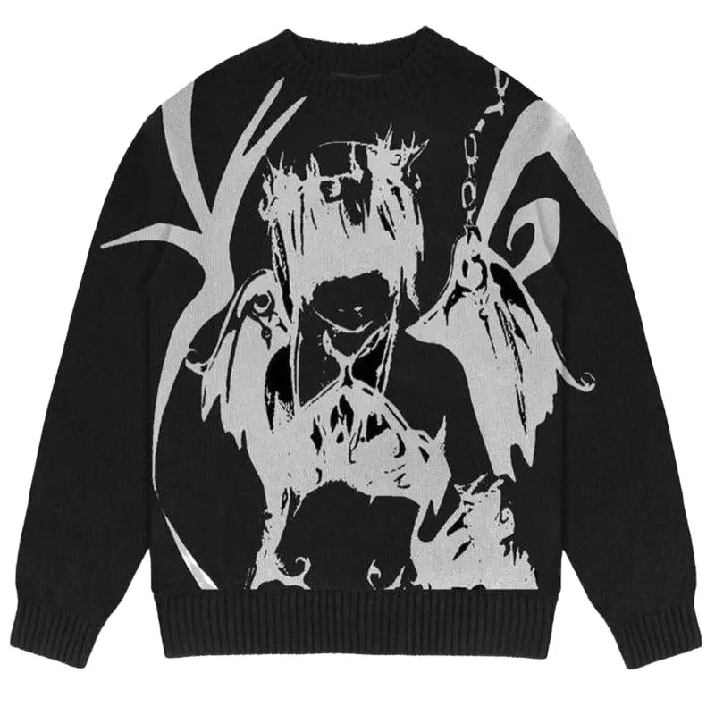 Monochrome Graphic Sweater | Bold & Artistic | Relaxed Fit