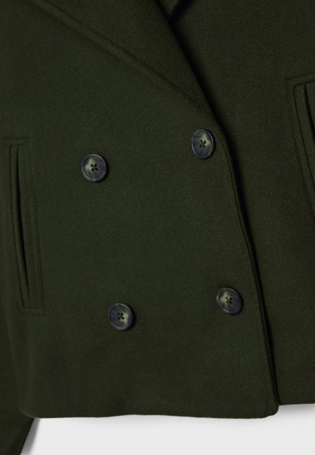 Cropped Double-Breasted Jacket | Wool-Blend | Classic Elegance