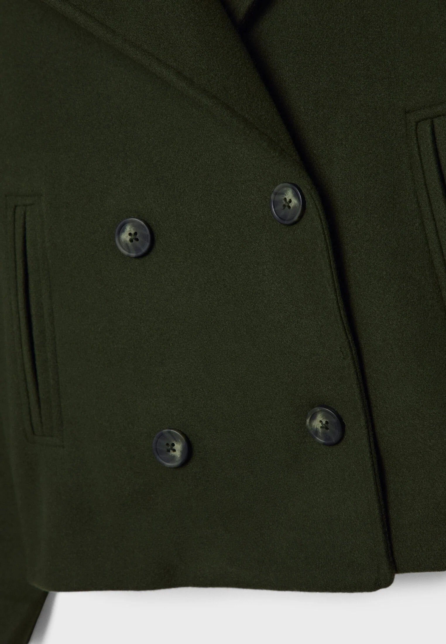 Cropped Double-Breasted Jacket | Wool-Blend | Classic Elegance