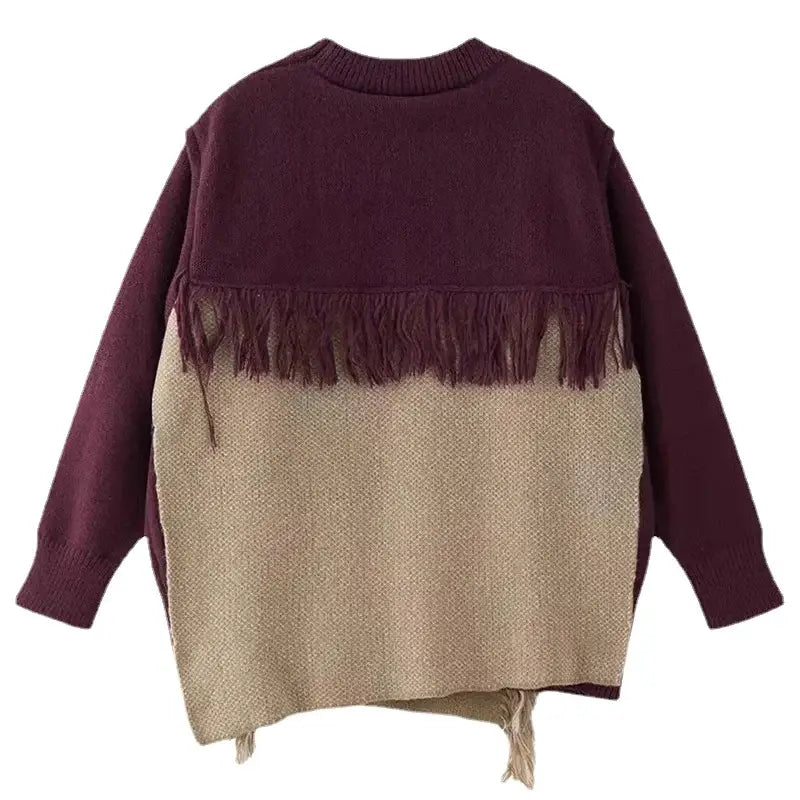 Distressed Patchwork Sweater | Oversized Fit | Edgy Streetwear