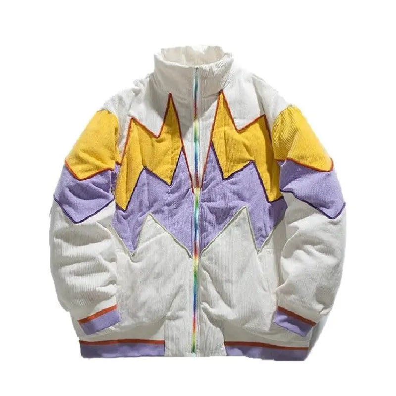 Patchwork Bomber Jacket | Cotton Blend | Bold and Vibrant