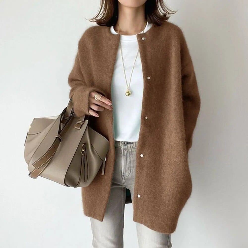 Oversized Wool-Blend Cardigan | Relaxed Fit | Soft and Cozy